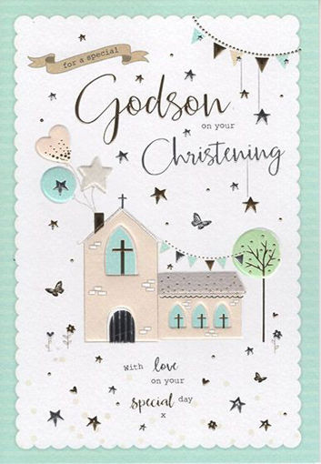 Picture of GODSON ON YOUR CHRISTENING CARD